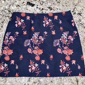 Max Studio Specialty Products Navy Orange Skirt